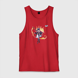 Майка мужская хлопок Юнь Цзинь из Геншин Импакт, цвет: красный