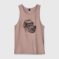 Мужская майка Кабан новогодний