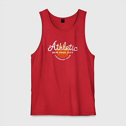 Майка мужская хлопок Athletic basketball, цвет: красный