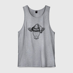 Мужская майка Буренка новогодняя