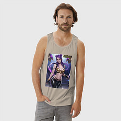 Майка мужская хлопок Akali Kda League Of Legends, цвет: миндальный — фото 2