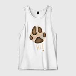 Мужская майка Лапа собаки акварелью