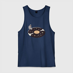 Мужская майка Космонавт музыкальная пластинка