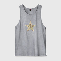 Майка мужская хлопок Звезда камуфляж песочный, цвет: меланж