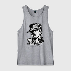 Майка мужская хлопок Jotaro Kujo - anime ai art, цвет: меланж