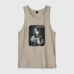 Майка мужская хлопок Depeche Mode - Dave enjoy the silence, цвет: миндальный