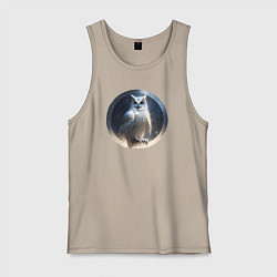 Мужская майка Белая сова и руны