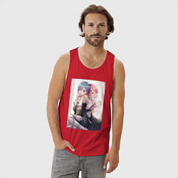 Майка мужская хлопок ReZero Рем - Жизнь с нуля в альтернативном мире, цвет: красный — фото 2