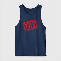 Майка мужская хлопок Made in USA, цвет: тёмно-синий