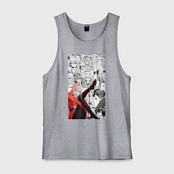 Майка мужская хлопок Зеро Ту коллаж, цвет: меланж