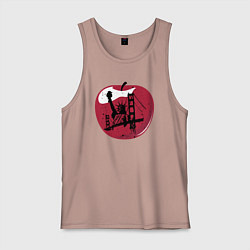 Майка мужская хлопок Яблоко Нью-Йорка, цвет: пыльно-розовый