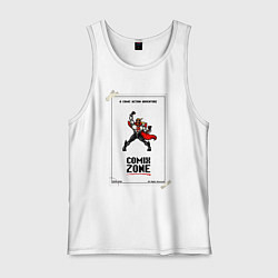Майка мужская хлопок Comix zone - power, цвет: белый