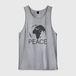 Майка мужская хлопок Peace the world, цвет: меланж