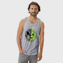 Майка мужская хлопок Green smile, цвет: меланж — фото 2