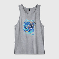 Майка мужская хлопок Яньцин - Хонкай Стар Рейл, цвет: меланж