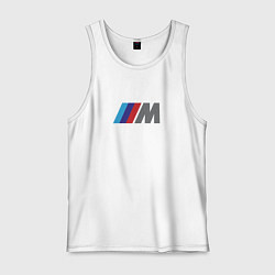 Майка мужская хлопок BMW logo sport, цвет: белый