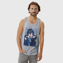 Майка мужская хлопок Ванитас в костюме, цвет: меланж — фото 2