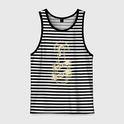 Майка мужская хлопок Good beer quality, цвет: черная тельняшка