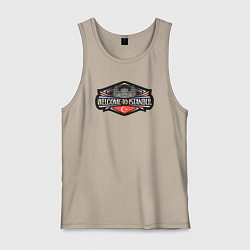 Майка мужская хлопок Добро пожаловать в Стамбул, цвет: миндальный