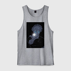 Майка мужская хлопок Магическая битва Сатору Годзё сильнейших маг, цвет: меланж