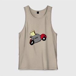 Майка мужская хлопок Smart 452 - Mad Toaster, цвет: миндальный