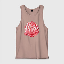 Мужская майка Роза с надписью