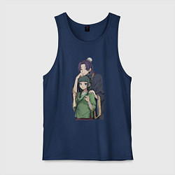 Майка мужская хлопок Монолог фармацевта Жэньши Расчётливый интриган, цвет: тёмно-синий