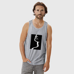 Майка мужская хлопок Томность, цвет: меланж — фото 2
