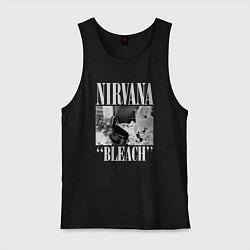 Майка мужская хлопок Nirvana bleach black album, цвет: черный