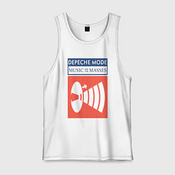 Майка мужская хлопок Depeche Mode - Music for the masses merch, цвет: белый