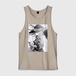 Майка мужская хлопок Реинкарнация безработного Рокси Мигурдия учитель м, цвет: миндальный