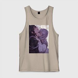 Майка мужская хлопок Последний Серафим Шиноа Хираги вампир, цвет: миндальный