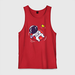 Мужская майка Космонавт в бассейне
