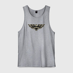 Майка мужская хлопок Чёрный орёл, цвет: меланж