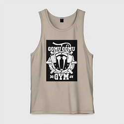 Майка мужская хлопок Ван-Пис Луффи Монки Д плод, цвет: миндальный