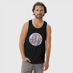Майка мужская хлопок Город Лас-Вегас, цвет: черный — фото 2