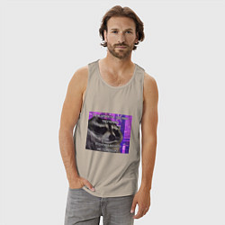 Майка мужская хлопок Не понимаю, цвет: миндальный — фото 2