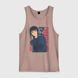 Майка мужская хлопок Человек-бензопила Макима Makima, цвет: пыльно-розовый