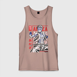 Майка мужская хлопок Клинок рассекающий демонов Акадза 3 Высшая Луна, цвет: пыльно-розовый