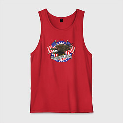 Майка мужская хлопок United States of America, цвет: красный