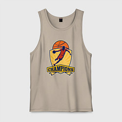 Майка мужская хлопок Champion basketball, цвет: миндальный
