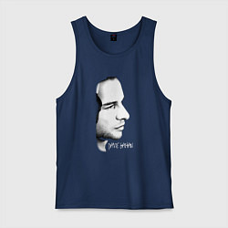 Майка мужская хлопок Dave Gahan from depeche mode face, цвет: тёмно-синий