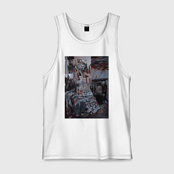 Майка мужская хлопок Художественный творческий беспорядок, цвет: белый