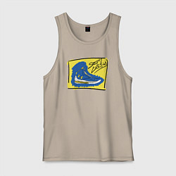 Майка мужская хлопок Steph Curry shoes, цвет: миндальный