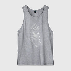 Майка мужская хлопок Виски в огне, цвет: меланж