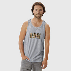 Майка мужская хлопок BTS Dday, цвет: меланж — фото 2