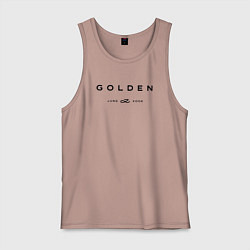 Майка мужская хлопок BTS Golden, цвет: пыльно-розовый