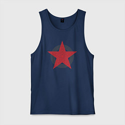 Майка мужская хлопок Red star symbol, цвет: тёмно-синий