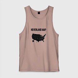 Мужская майка Neverland map
