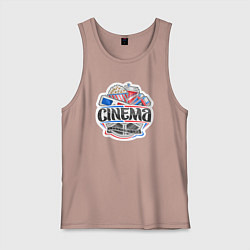 Майка мужская хлопок В кинотеатре, цвет: пыльно-розовый